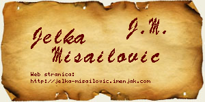 Jelka Misailović vizit kartica